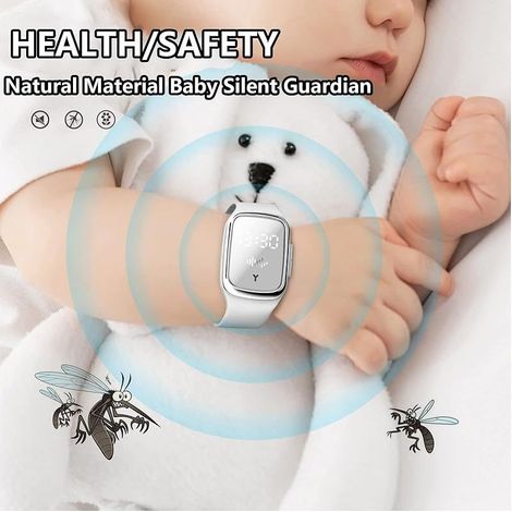 Mosquito Pro,Anti Moustique,Bracelet Anti Moustique,Bracelet Répulsif Anti-moustiques Ultrasonique,Montre Bracelet Electronique Anti Moustique,Pour Intérieur Et Extérieur,Noir