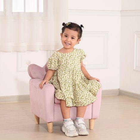 HOMCOM Sillón Infantil Mini Sofá para Niños de +3 Años con Asiento Acolchado y Reposabrazos 50x42x58 cm Rosa (1/5)
