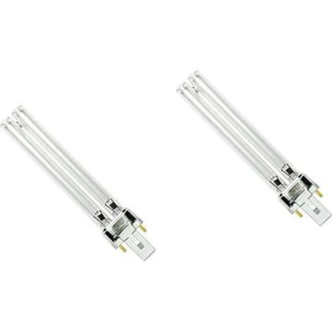 Pack of 2 UV Bulbs 7W G23 Base for Pond Filter Clarifier Water Sterilization (1/2)