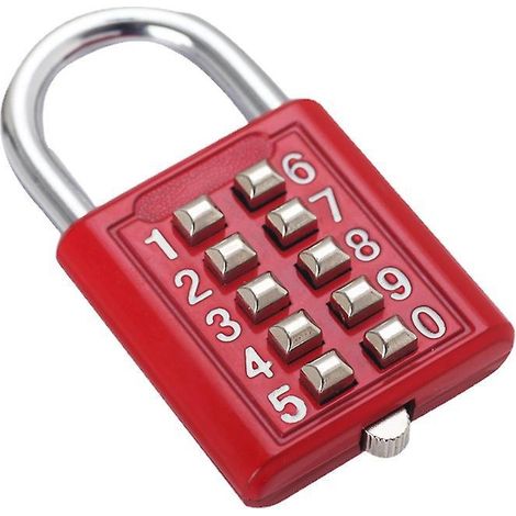 bouton Combinaison Cadenas De Scurit Serrure Numrique Valise Coffre  Bagages Porte Tiroir Bote Outils Bricolage 10 Chiffres, Mcanisme Verrouillage (1/5)