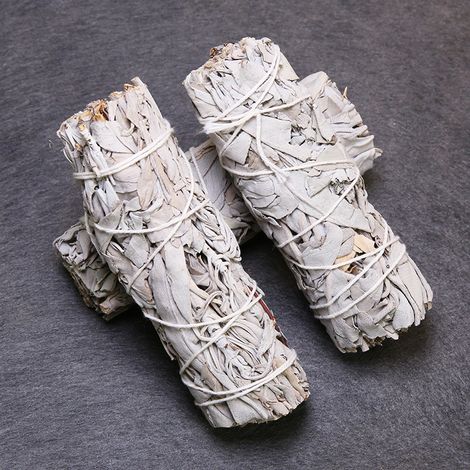Bündel weißer Salbei – (1 Stück) – Salbeibündel aus Kalifornien für Hausreinigung, Desinfektion, Meditation und zum Räuchern