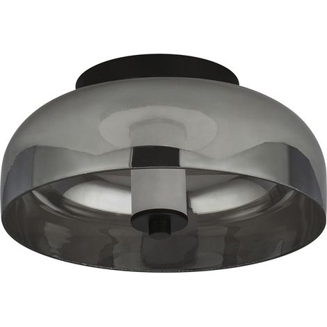 Frisbee Flush - Metallo nero e vetro fumé (1/5)