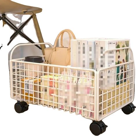 Lagerwagen, langlebiges Material, mühelose Mobilität, Weiß (1/2)