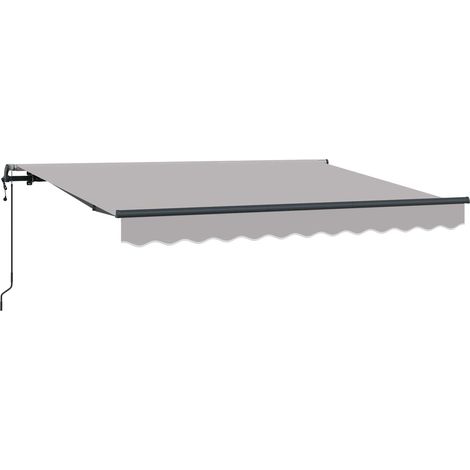 Maison Exclusive - Auvent Rétractable Gris clair 250 x 200 cm tissu (1/5)