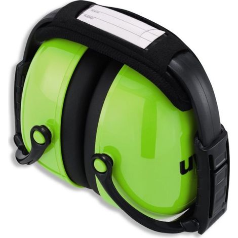 Uvex 2600012 K2 Cuffie Antirumore Pieghevoli SNR 31 dB Memory Foam EN 352-1 colore Lime Neon