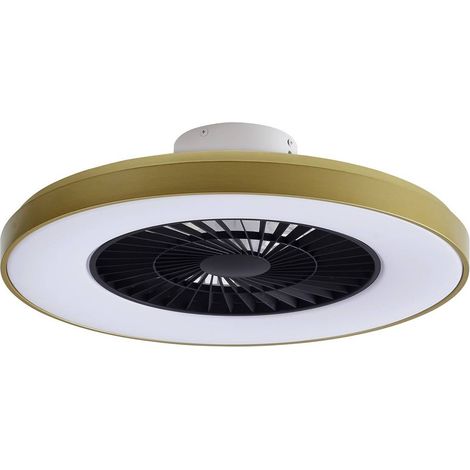 Lindby Ventilador de techo con lámpara 'Teleo' en Dorado Plástico