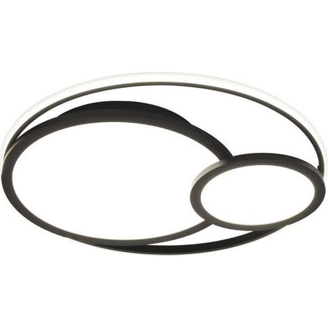 Plafón led modelo Brolo acabado negro, 7cm(alto) 50cm(ancho) 50cm(fondo) . (1/2)