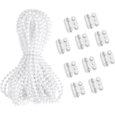 10 Mètres de Chaîne de Store avec 10 Connecteurs,Chaîne de Store,Chaîne de Remplacement pour Store Enrouleur,Cordon pour Store à Enrouleur Vénitien Vertical,pour Toute Fenêtre à l'intérieur (1/5)