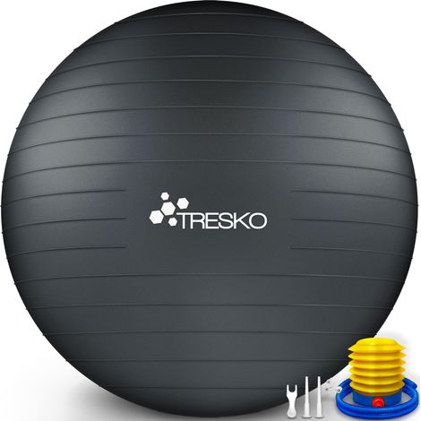 TRESKO Palla Fitness, Palla Pilates Anti-Scoppio 55cm/65cm/75cm/85cm  65cm