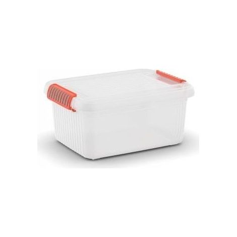 KIS K Latch Box Boîte de rangement Rectangulaire Orange, Transparent (1/2)