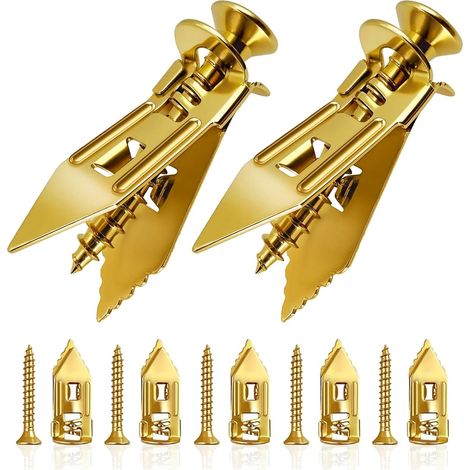 100PCS Drywall Fixings, Self-Drilling Drywall Anchors with Screw Kit, Eliminating the Need to Drill or Make Holes in the Wall, 12x30cm (1/5)