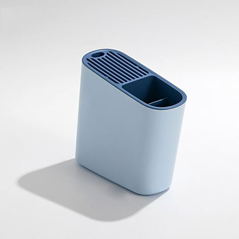 Bloc à couteaux universel pour plan de travail, porte-ustensiles gain de place, organisateur à fentes en plastique avec rangement pratique pour couteaux, fourchettes et cuillères, facile à nettoyer, b (1/5)
