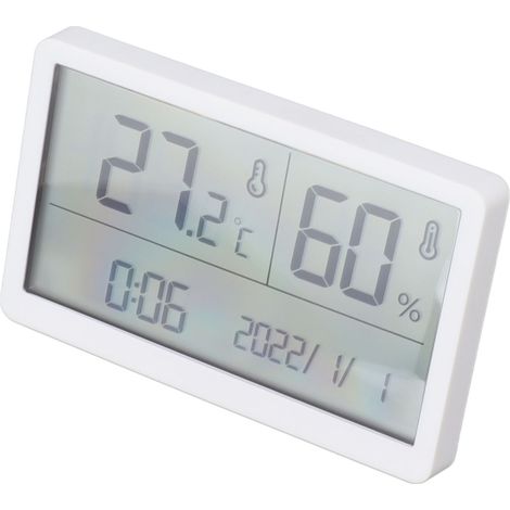 Thermomètre Hygromètre Numérique Intérieur Précision Élevée Capteur Température Humidité avec Support pour Chambre Bébé Salon (1/5)