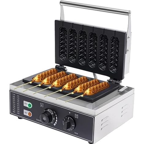 Gril de gaufres en acier inoxydable de 1500 W pour gaufres professionnelles à gaufres avec bâton (1/5)
