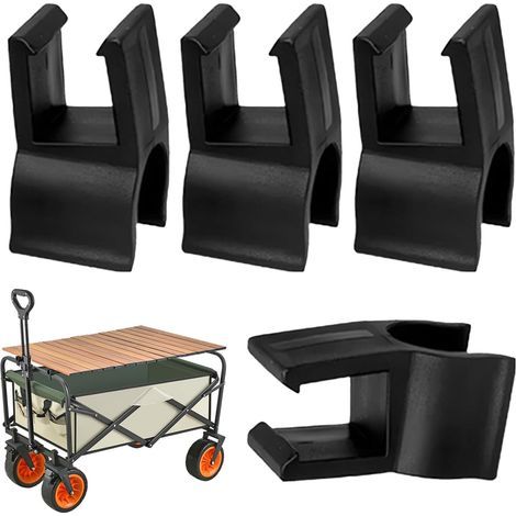 Lot de 4 accessoires pour chariots pliables Boucle pour chariot de camping, accessoire résistant aux intempéries pour chariots de jardin et de courses (1/5)