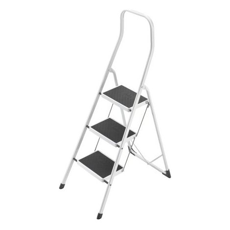 Hailo - Marchepied pliant 3 marches larges Ht d'accès 250 cm avec grand garde-corps - Safety