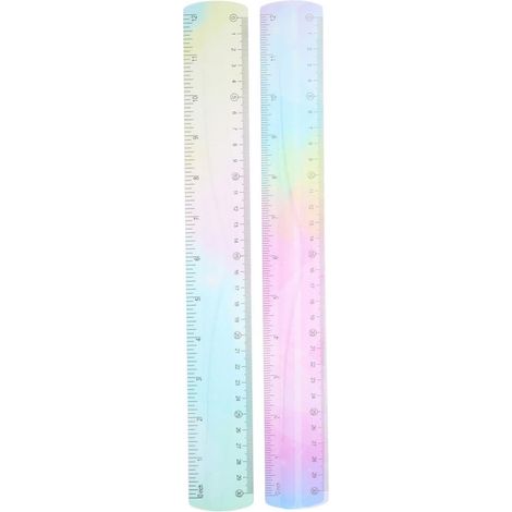 Règles souples en PVC de 30 cm pour le bureau et dessin, design coloré (1/5)