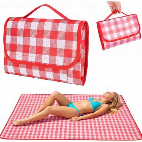 Esterilla de picnic 200x200, manta de playa impermeable plegable XXL grande para vivac
