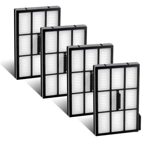 【Version 1, boucle magnétique à droite】 (4 pièces) Omni E28 Filtres HEPA de rechange pour Eufy Omni E28/ Omni E25 aspirateurs robots, kit d'accessoires, filtre vertical, filtres traîneaux (1/5)