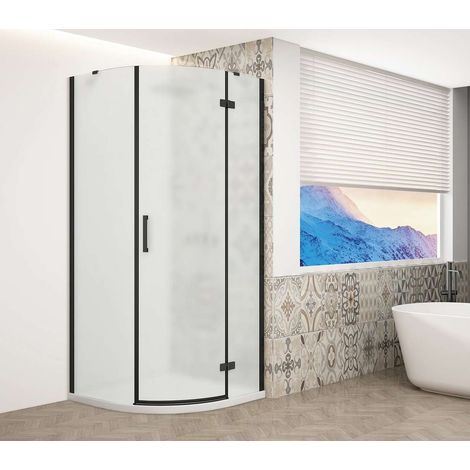Gelco Trinity - Viertelkreis-Duschkabine 90x90 cm, rechts, Glas mat/schwarz GT6590MR-B (1/5)