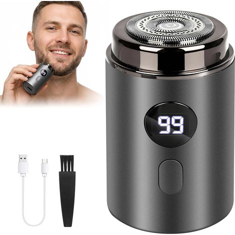 Mineup Portable Mini Capsule Shaver, 2 in 1 Capsule Razor, Mini Shaver USB rechargeable, Automatique Lavable Rasoir Electriques Hommes, pour la Maison, le Bureau, les Voyages Daffaires (1/5)