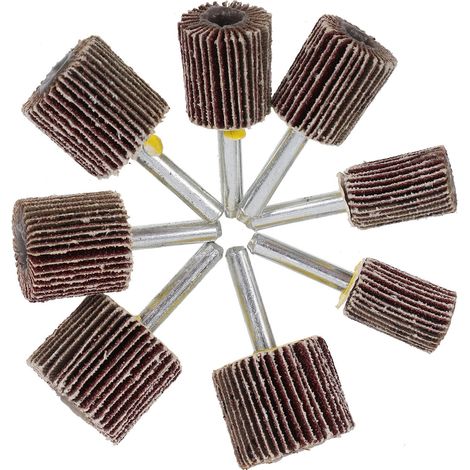 COHEALI Roues à Lamelles Abrasives pour Meulage et Polissage 80 Grains Lot de 8 Acier et Abrasif, Facile à Installer Plusieurs styles pour Meuleuse Électrique sur Métal Plusieurs styles (1/4)