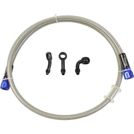 AN3 Tuyau de frein hydraulique tressé en acier inoxydable avec connecteur de tuyau 40-240 cm Convient aux véhicules tout-terrain, Dirt Bike, motocross (500 mm) (1/5)