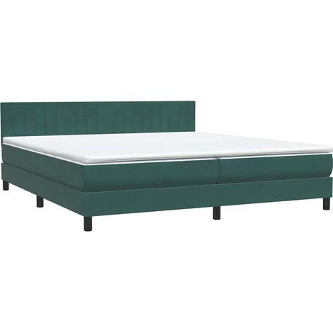 Maison Exclusive - Boxspringbett mit Matratze Dunkelgrün 180x220 (1/5)
