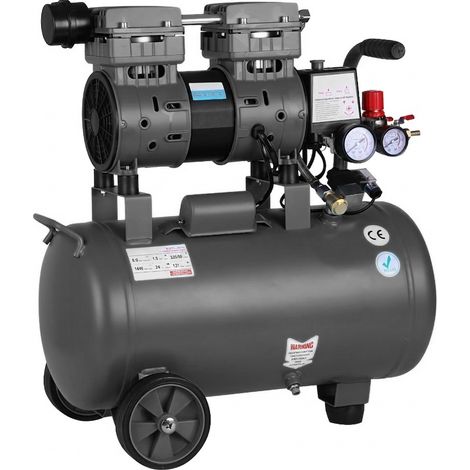 Compresor de aire profesional con certificado CE SILENCIOSO, 24 litros 980W 8 Bares
