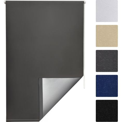Sol Royal SolReflect T42 Tenda a Rullo termoisolante Oscurante + Ganci per Il Telaio	Antracite, 210x70x3.55 cm
