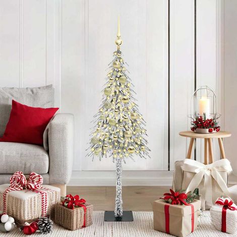 vidaXL Árbol de Navidad White 120 cm PE y Acero (1/5)