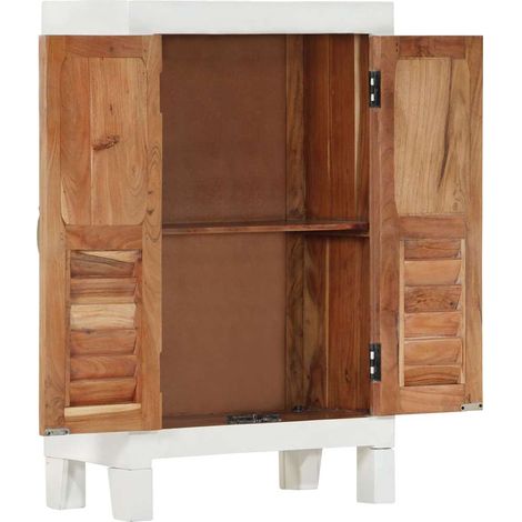 Maison Exclusive - Credenza Bianca 55x30x90 cm in Legno Massello di Acacia (1/5)