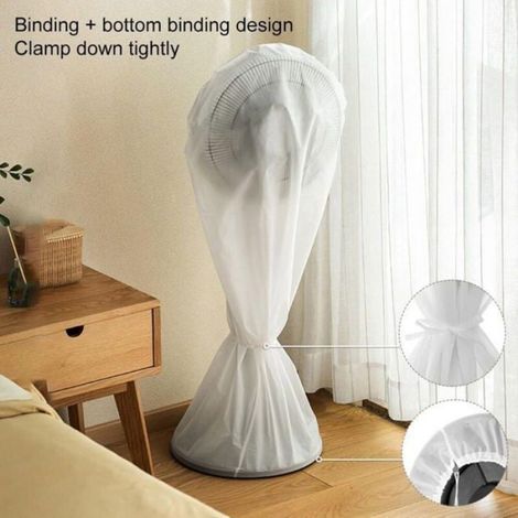 Housse Pour Ventilateur - PEVA Impermeable Anti-poussiere - 60 x 140 cm - Pour Ventilateur Rond Jusqu A 120 cm De Hauteur - 1 Unite (1/4)