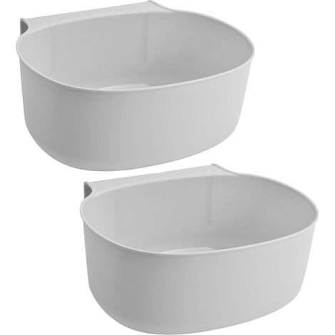 Ensemble de 2 poubelles suspendues - poubelle de cuisine pour déchets ménagers - poubelle gain de place pour portes de placards de cuisine, peut être suspendue dans la cuisine, les placards, la voitur (1/5)