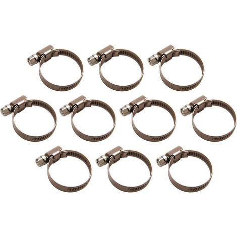Set fascette idraulica bgs acciaio 30 x 45 mm 10 pezzi