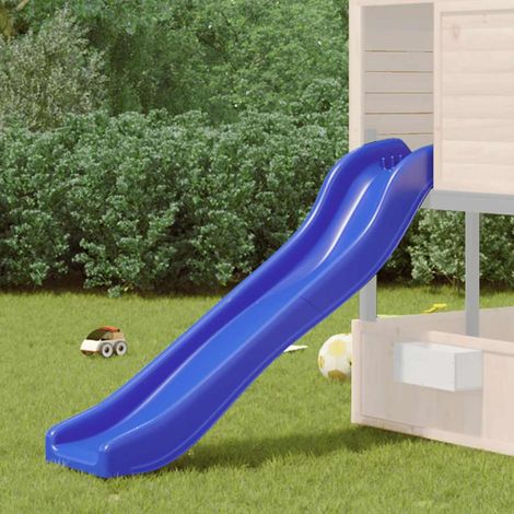 Toboggan de jardin pour enfants en polypropylène bleu 175 x 38 x 23 cm - PANGIVO (1/5)