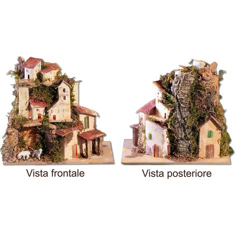 Paesaggio 360 con luci 20x14x18cm