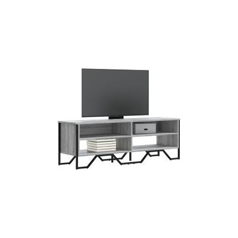 Meuble TV sonoma gris 122x34x41 bois d'ingénierie (1/5)