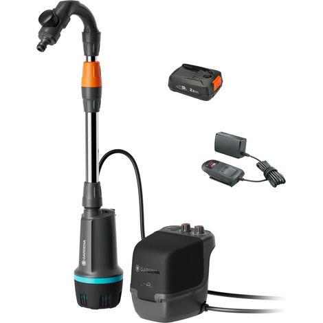 Bomba a batería GARDENA 2400 ComfortAutomatic 18V P4A 2 400 l/h kit con batería 2,5 Ah (1/5)