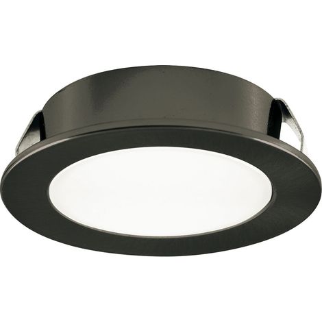 L&S Nube 35 DualColor LED-Strahler schwarz - Flacher Einbaustrahler, 1,8W, 90 Lumen, DualColor 3000K/4000K, dimmbar, inkl. Adapterkabel, Metall (1/5)