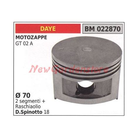 Pistone motozappa GT 02 A  Ø 70mm DAYE 022870