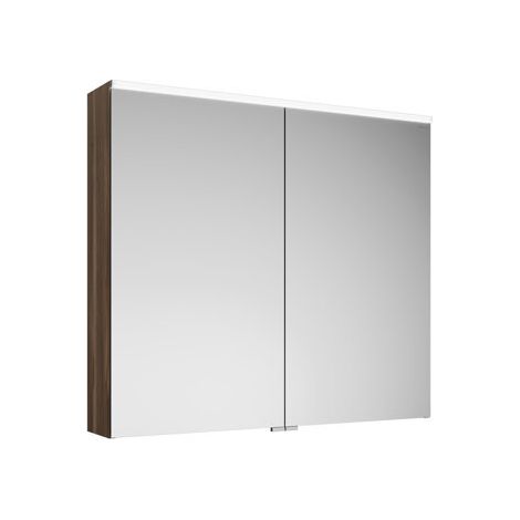 Burgbad Eqio Spiegelschrank mit LED-Beleuchtung, 2 Türen Frassino Dekor Cappuccino 90 cm (1/3)