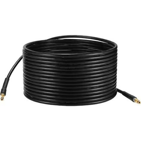 Tuyau d'extension de 15 m pour nettoyeurs haute pression Kärcher série K (K2, K3, K4, K5, K6, K7), tuyau de rechange flexible de 15 m avec raccord rapide et embouts en laiton. (1/5)