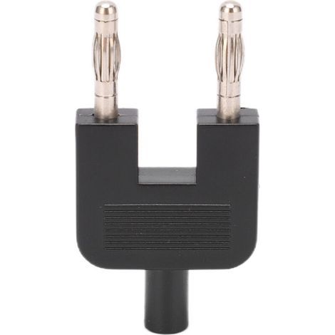 Adaptateur Banane Femelle en U Court-Circuit U35, 2 Mâles, Noir 4mm (1/5)