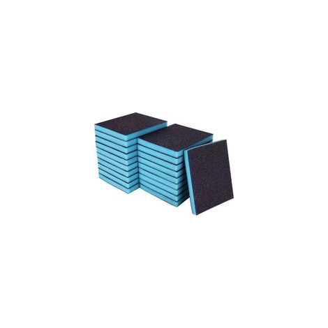 Lot de 20 Éponges Abrasives à Poncer Grain 120, Blocs de Ponçage Éponge Humide et Sec à Double Usage, Blocs de Ponçage Réutilisables (1/5)