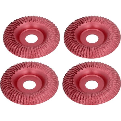 Lot de 4 disques à meuler 16 mm en acier inoxydable rouge bordeaux, pour le façonnage, le meulage, le polissage et le ponçage rapides. (1/5)