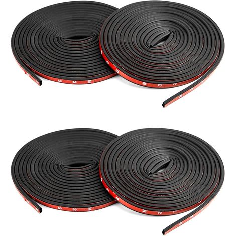 20M Bande de Joint Caoutchouc Adhesif, B-forme Bande de Joint d'Étanchéité de Porte Voiture pour Protection des Bords de Porte de Voiture (5M x 4 Rouleaux) (1/5)