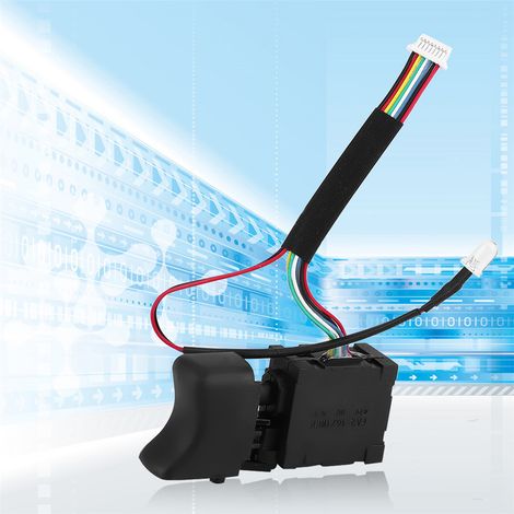 Interrupteur à gâchette noir à vitesse réglable CW/CCW pour perceuse électrique (1/5)
