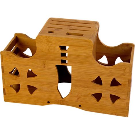 Support à Couteaux en Bois pour Cuisine Rangement Pratique et Organiseur Ustensiles de Cuisine avec Coins Arrondis pour Plan de Travail et Accessoires (1/5)