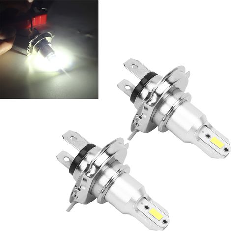 H4 110W 2600lm LED-Lampe für Motorradscheinwerfer, gelb 3000K / weiß 6000K / eisblau 8000K, HB2 9003 Ersatzset (2 weiße/6000K Lampen) (1/5)